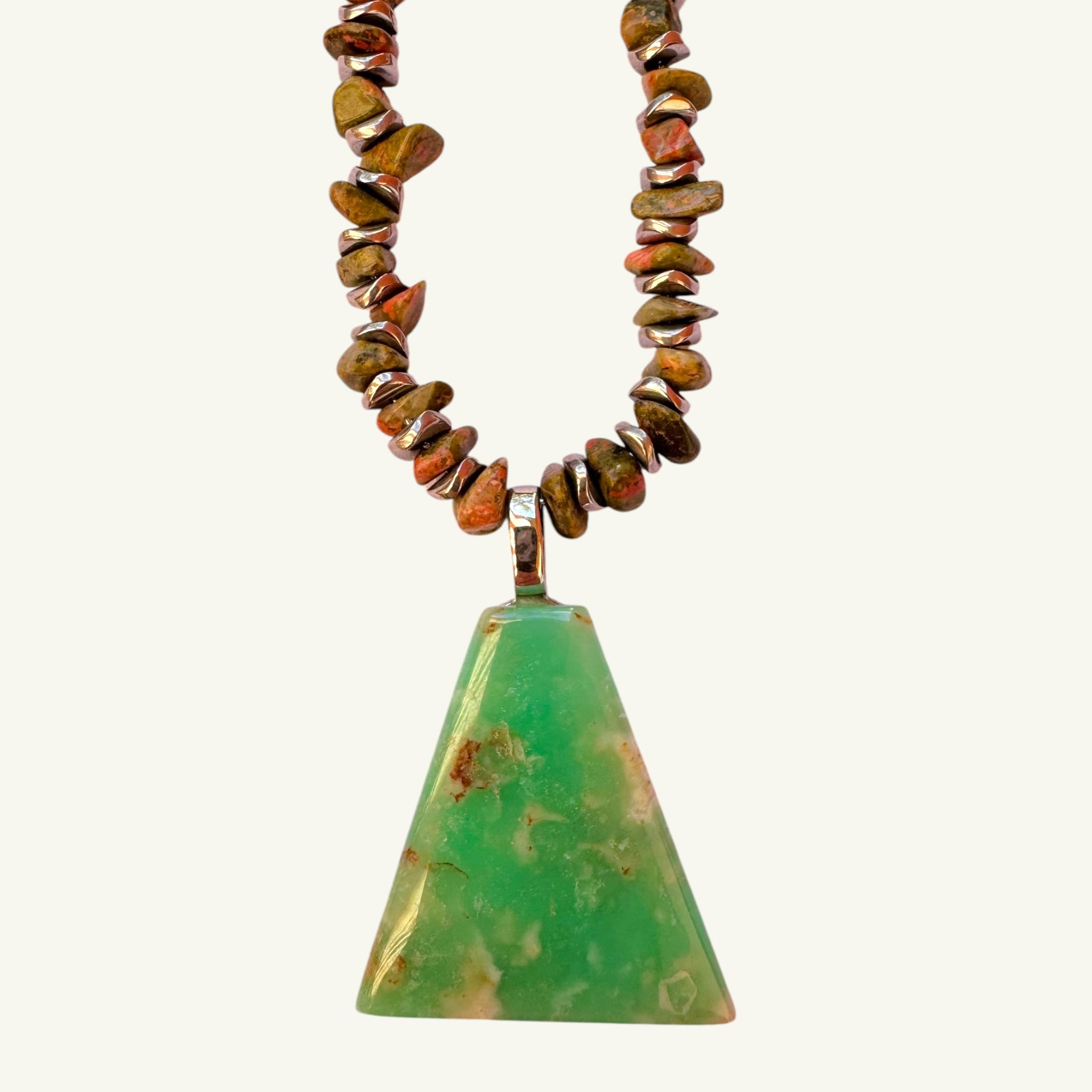 Collana crisoprasio 35x33 mm Sharifa Crystals